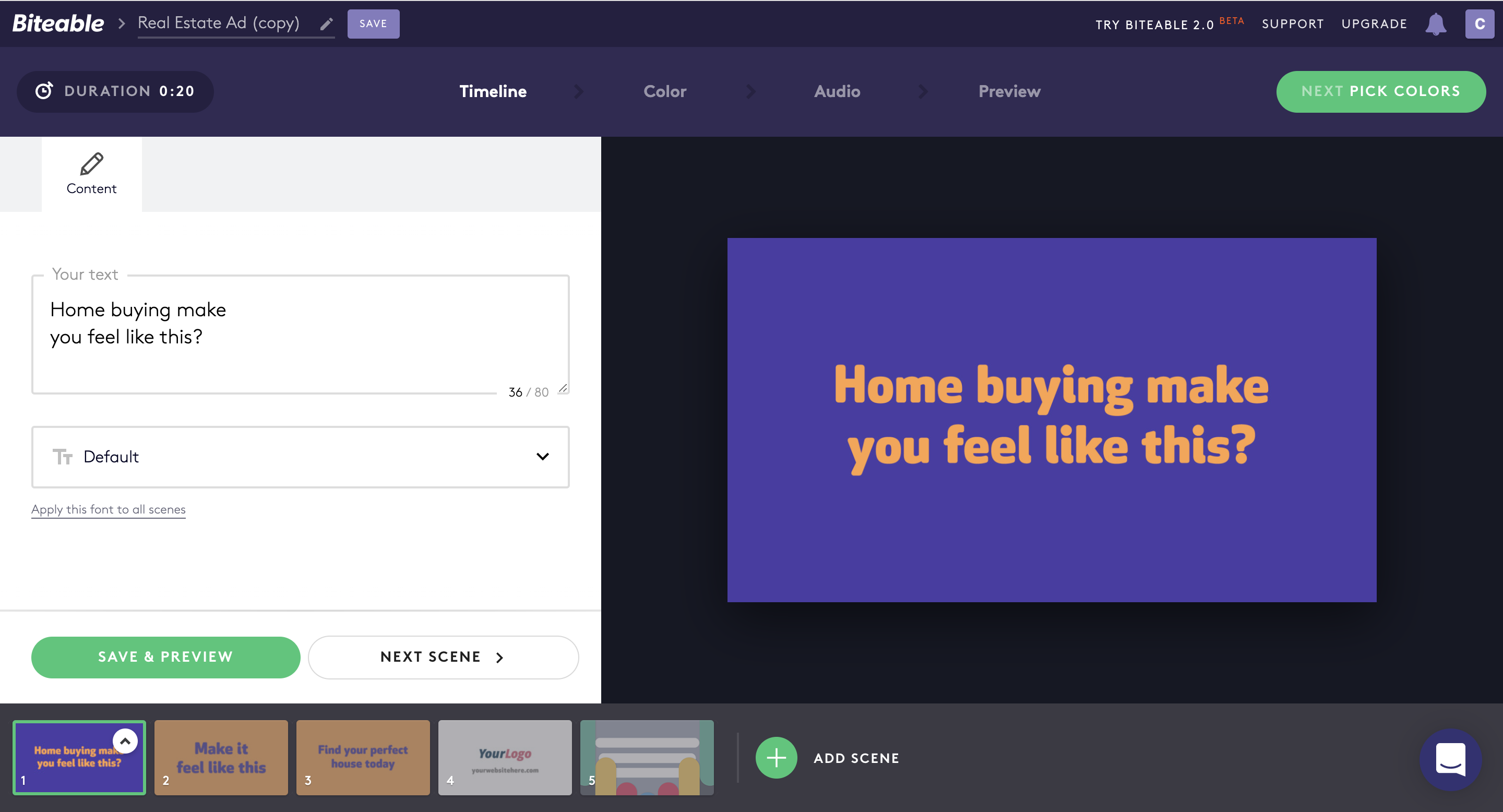 free-video-marketing-tools-biteable Screenshot of Biteable, a free video creation tool